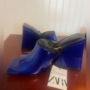 Brand new block heel Zara sandals
